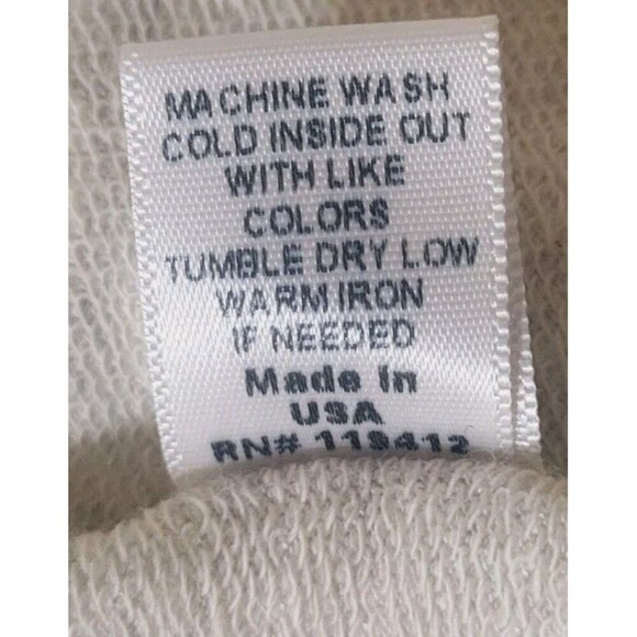 Monrow Mens Supersoft Crewneck Sweatshirt Heather Ivory/Gray XXL MSRP $138 - Picture 6 of 8